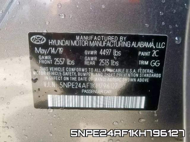 5NPE24AF1KH796127 фото 2