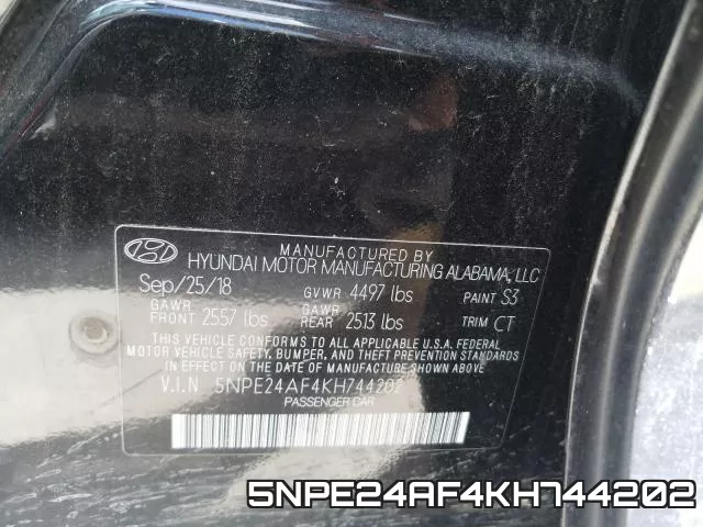 5NPE24AF4KH744202 фото 2