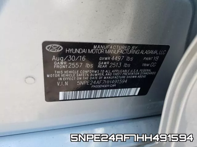 5NPE24AF7HH491594 фото 2