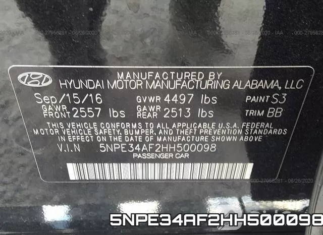 5NPE34AF2HH500098 фото 10