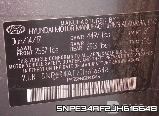 5NPE34AF2JH616648 фото 10
