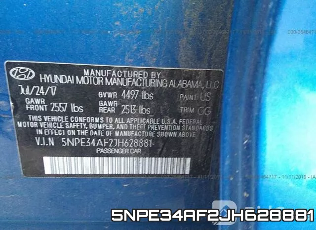 5NPE34AF2JH628881 фото 10