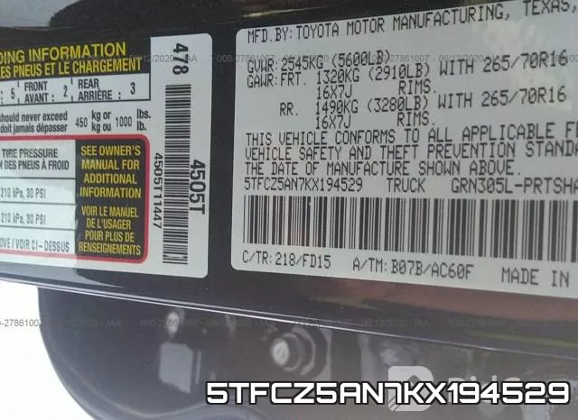 5TFCZ5AN7KX194529 фото 10