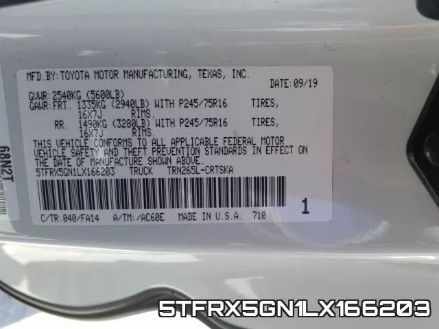 5TFRX5GN1LX166203 фото 2