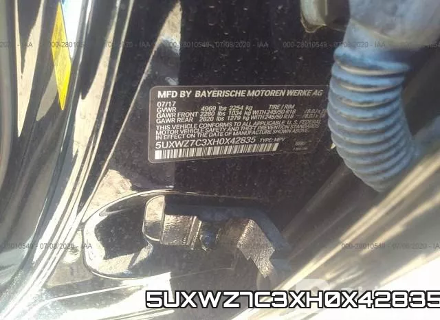 5UXWZ7C3XH0X42835 фото 10