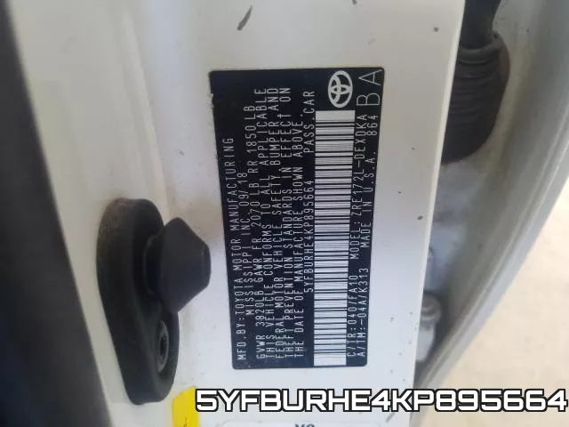 5YFBURHE4KP895664 фото 2
