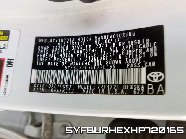 5YFBURHEXHP720165 фото 2