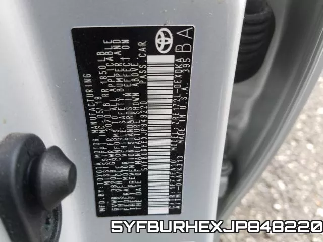 5YFBURHEXJP848220 фото 2