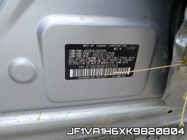 JF1VA1H6XK9820804 фото 2