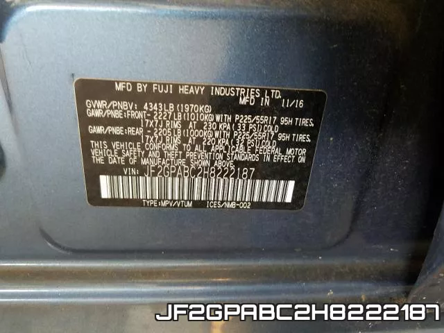 JF2GPABC2H8222187 фото 2