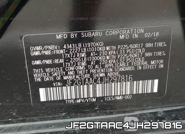JF2GTAAC4JH297816 фото 10