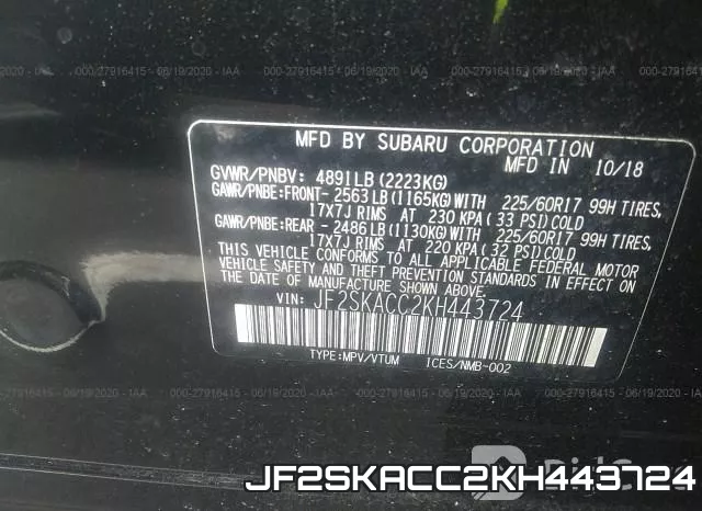 JF2SKACC2KH443724 фото 10