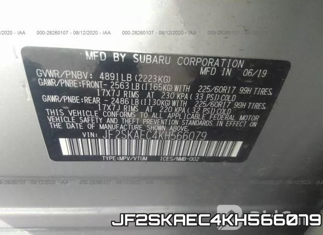 JF2SKAEC4KH566079 фото 10