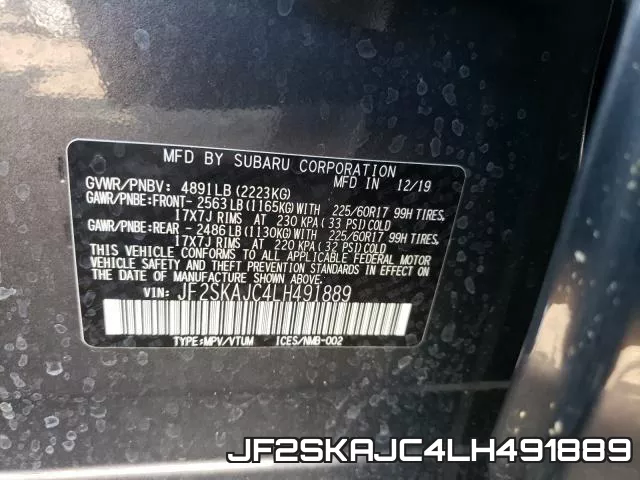 JF2SKAJC4LH491889 фото 2