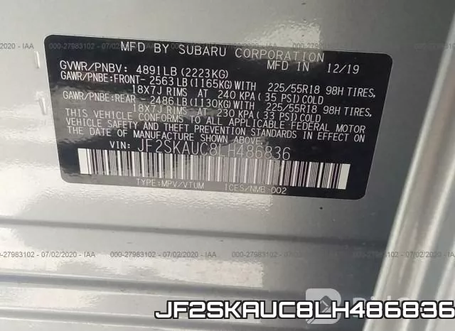 JF2SKAUC8LH486836 фото 10