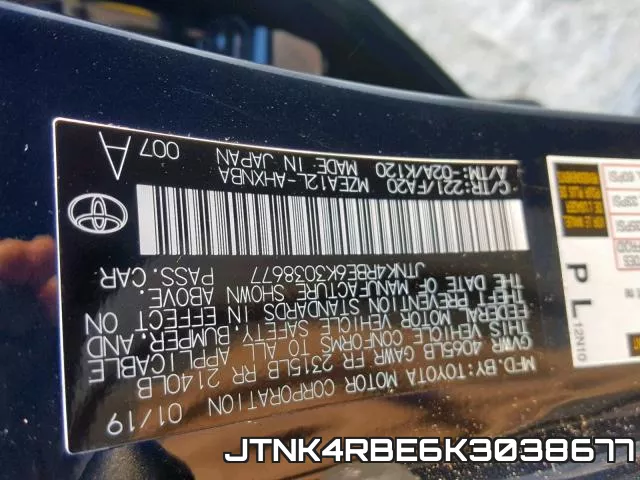 JTNK4RBE6K3038677 фото 2
