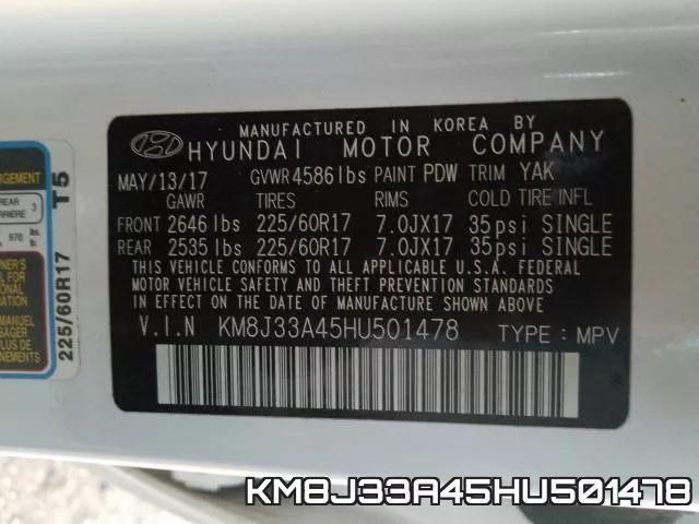 KM8J33A45HU501478 фото 2