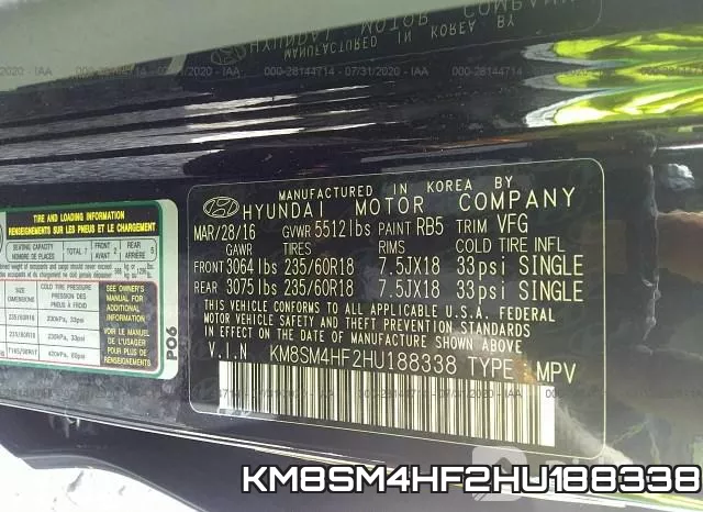 KM8SM4HF2HU188338 фото 10