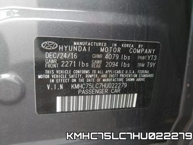 KMHC75LC7HU022279 фото 2