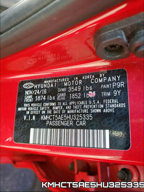KMHCT5AE5HU325335 фото 2