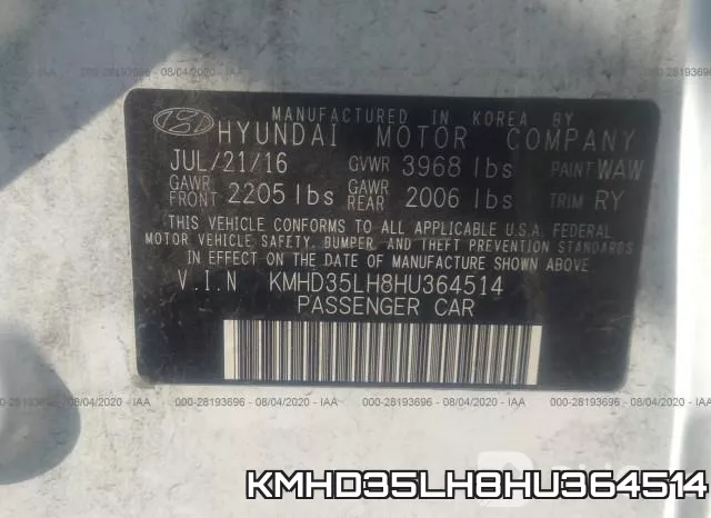 KMHD35LH8HU364514 фото 10