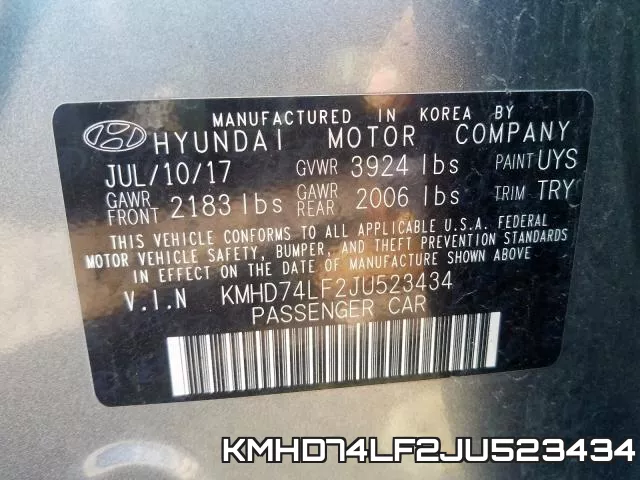 KMHD74LF2JU523434 фото 2