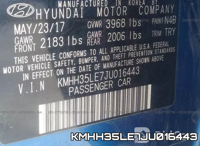 KMHH35LE7JU016443 фото 10