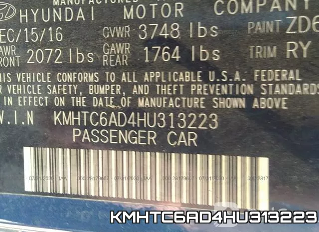 KMHTC6AD4HU313223 фото 10