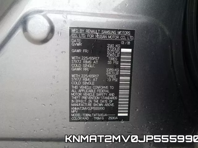 KNMAT2MV0JP555990 фото 2
