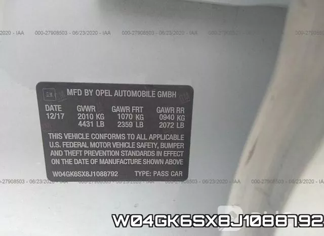 W04GK6SX8J1088792 фото 10