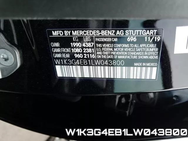 W1K3G4EB1LW043800 фото 2