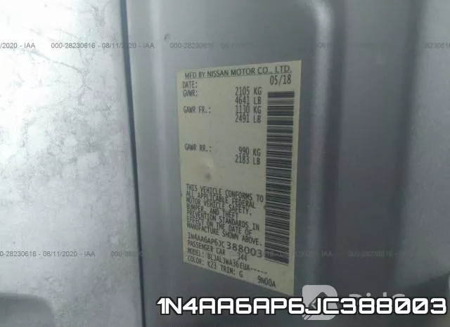 1N4AA6AP6JC388003 фото 10