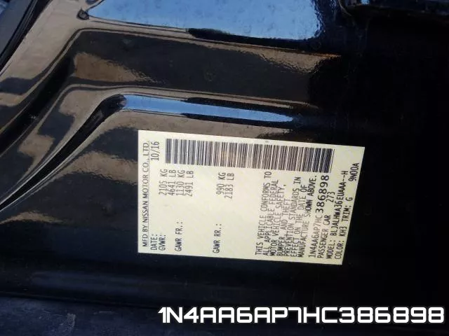 1N4AA6AP7HC386898 фото 2