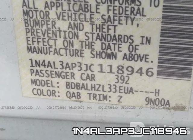 1N4AL3AP3JC118946 фото 10