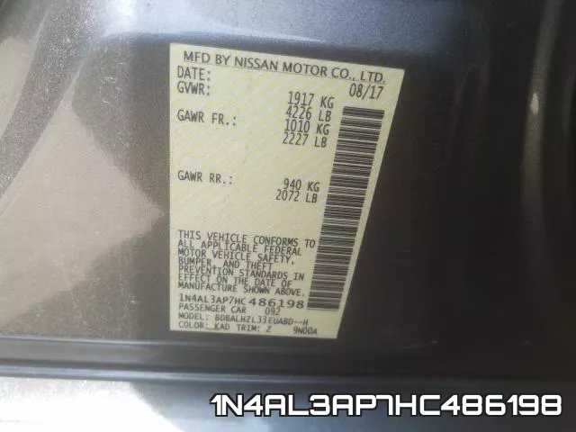 1N4AL3AP7HC486198 фото 2