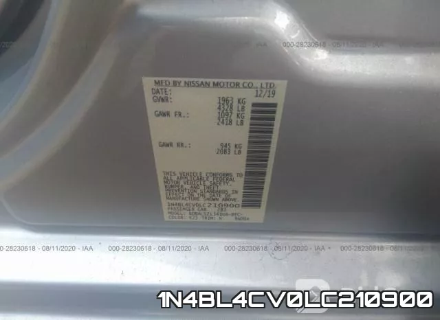 1N4BL4CV0LC210900 фото 10