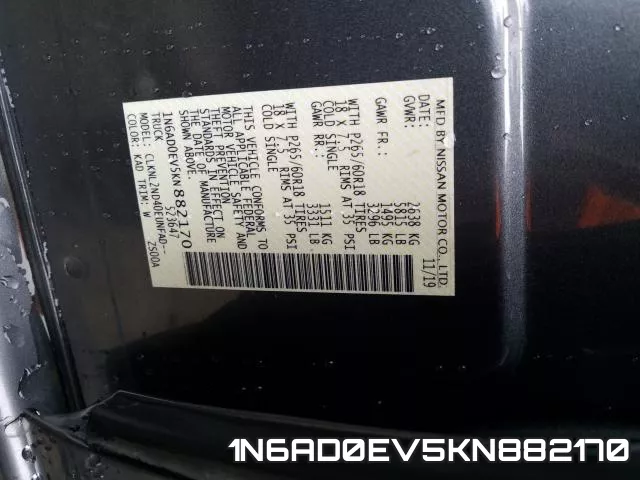 1N6AD0EV5KN882170 фото 2