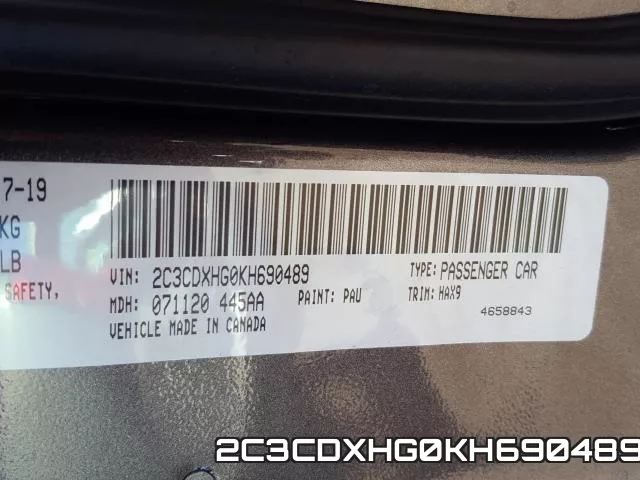 2C3CDXHG0KH690489 фото 2