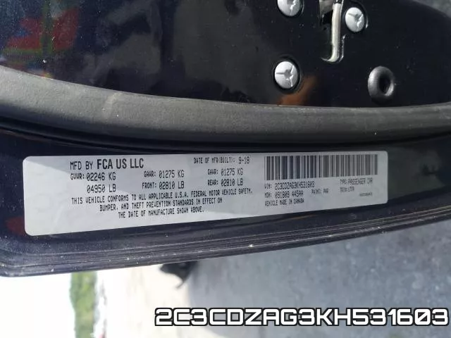 2C3CDZAG3KH531603 фото 2