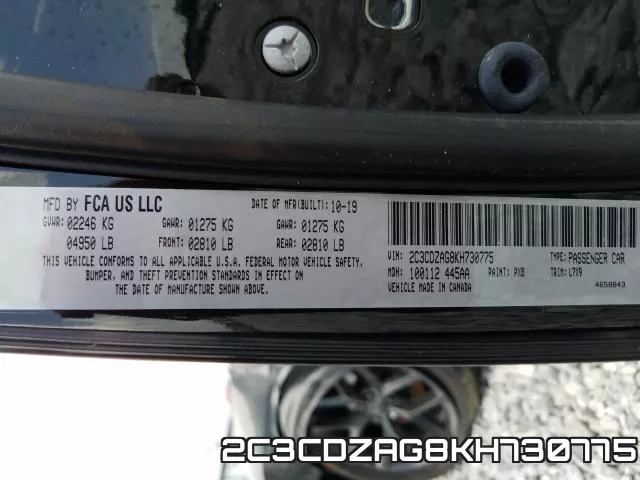 2C3CDZAG8KH730775 фото 2