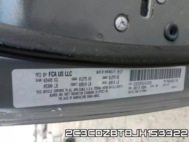 2C3CDZBT8JH153322 фото 2