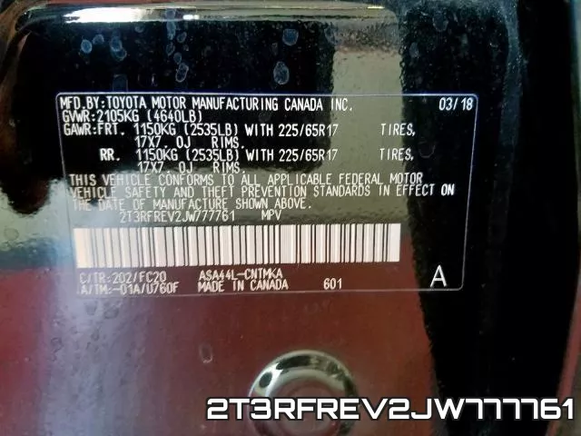 2T3RFREV2JW777761 фото 2