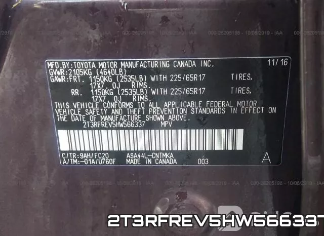 2T3RFREV5HW566337 фото 10