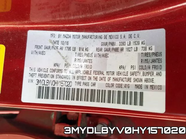 3MYDLBYV0HY157020 фото 2