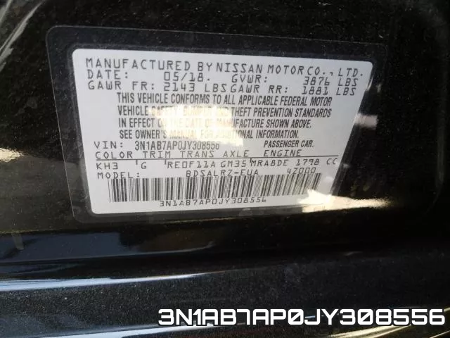 3N1AB7AP0JY308556 фото 2