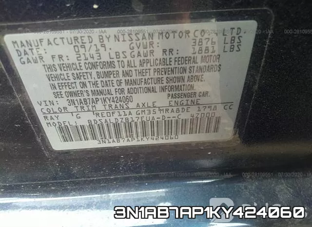 3N1AB7AP1KY424060 фото 10
