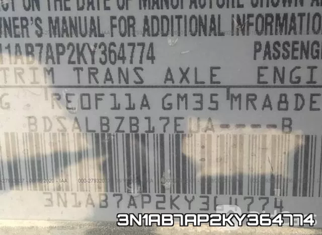 3N1AB7AP2KY364774 фото 10