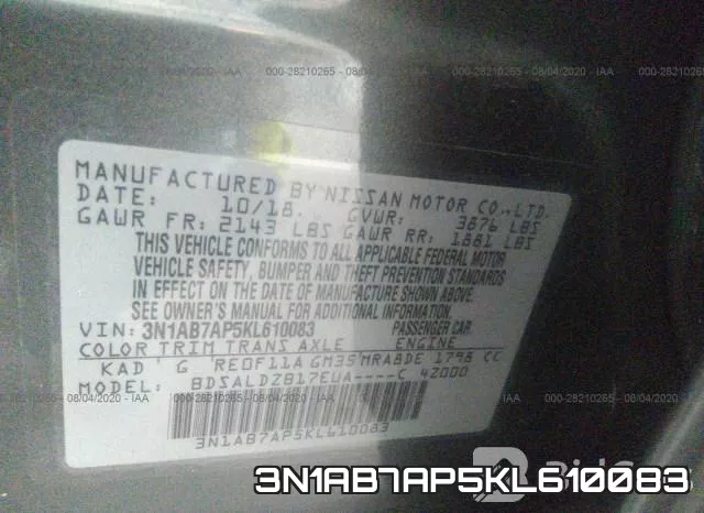 3N1AB7AP5KL610083 фото 10