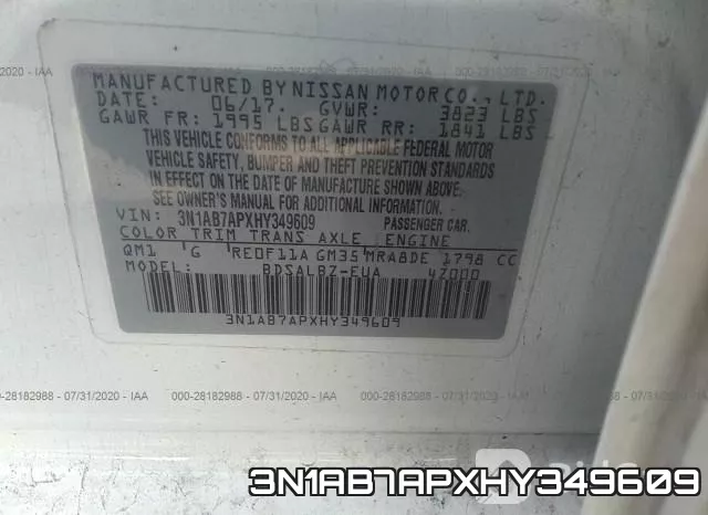 3N1AB7APXHY349609 фото 10