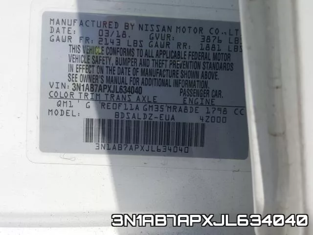 3N1AB7APXJL634040 фото 2